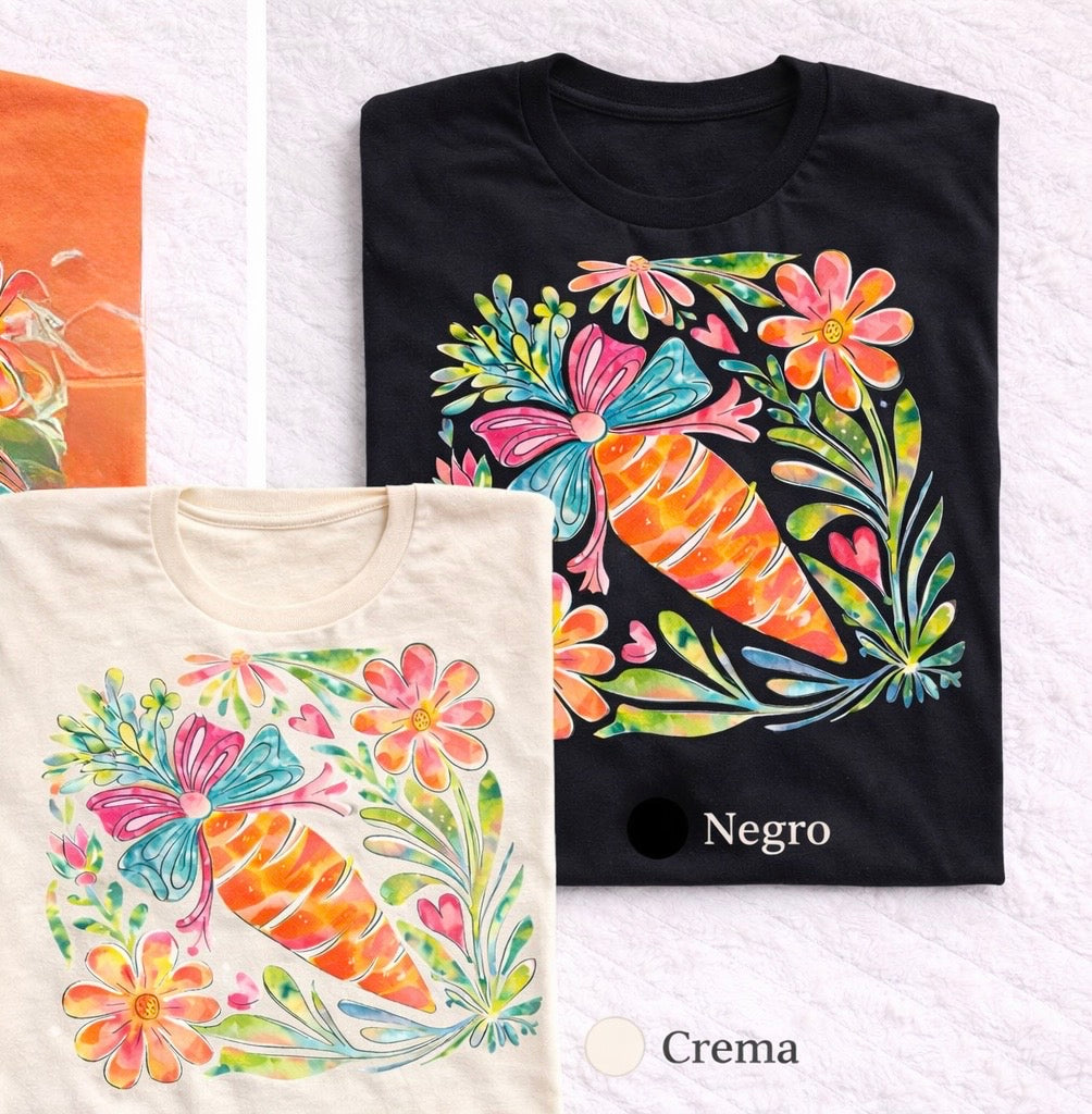 FLORAL CARROT EASTER TEE