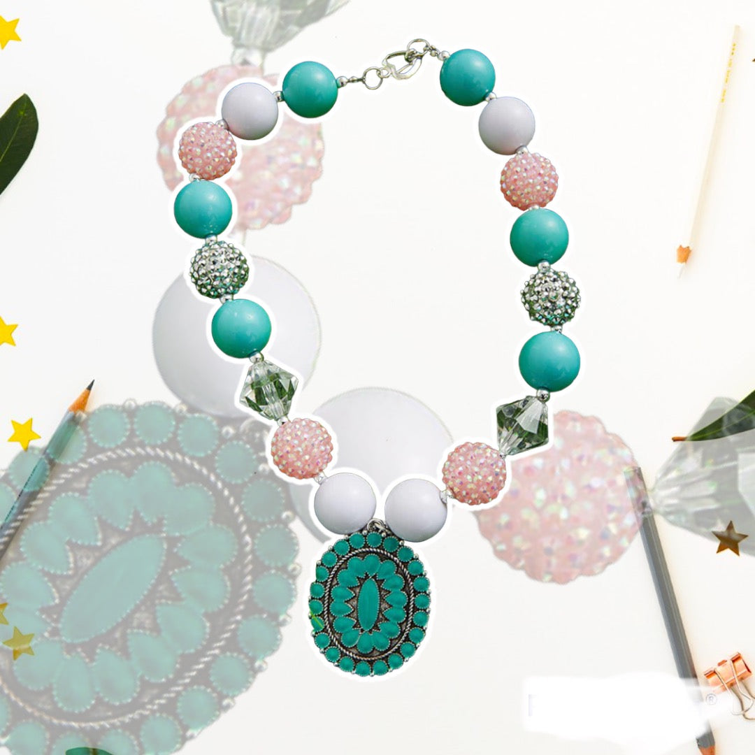 LITTLE GIRLS CONCHO NECKLACE