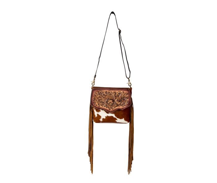 Roswell Way Fringed Hand-Tooled Bag