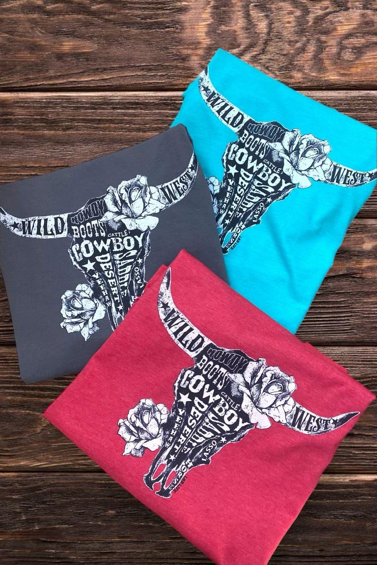 WILD WEST STEER TEE- 21