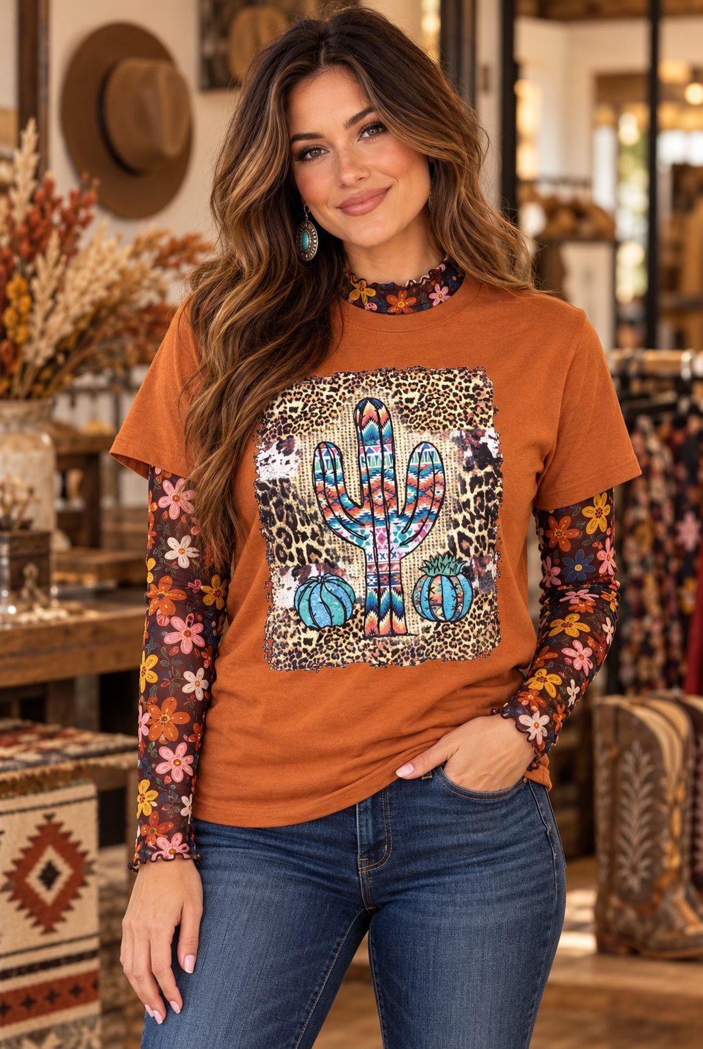 Groovy in Bloom Mesh Top