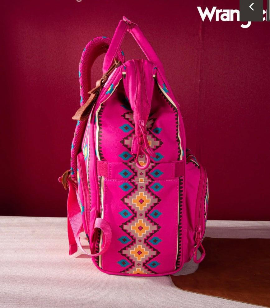 Wrangler Aztec Backpack - Hot Pink