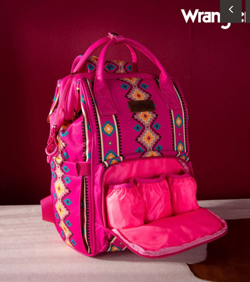 Wrangler Aztec Backpack - Hot Pink