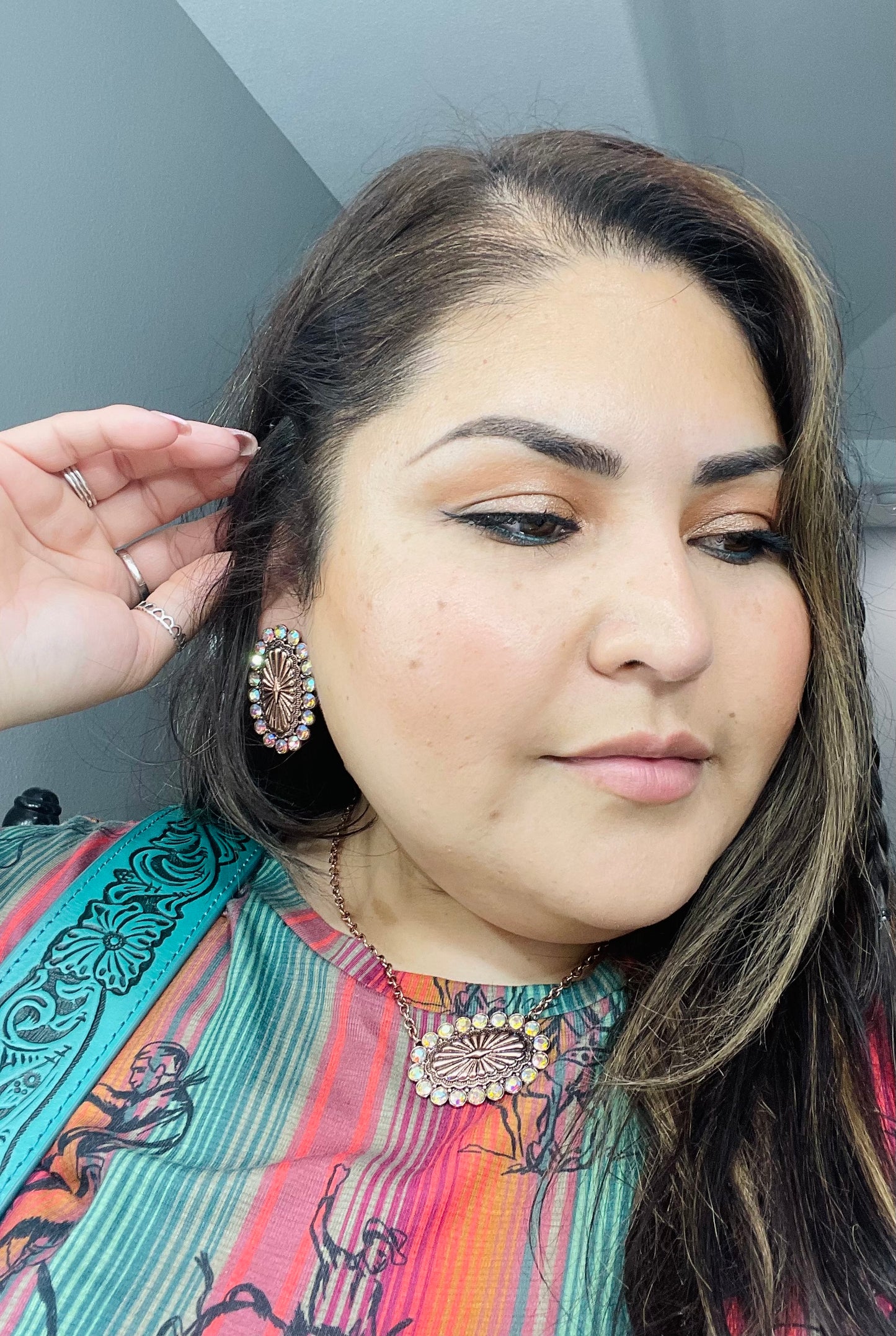CONCHO QUEEN NECKLACE- COPPER