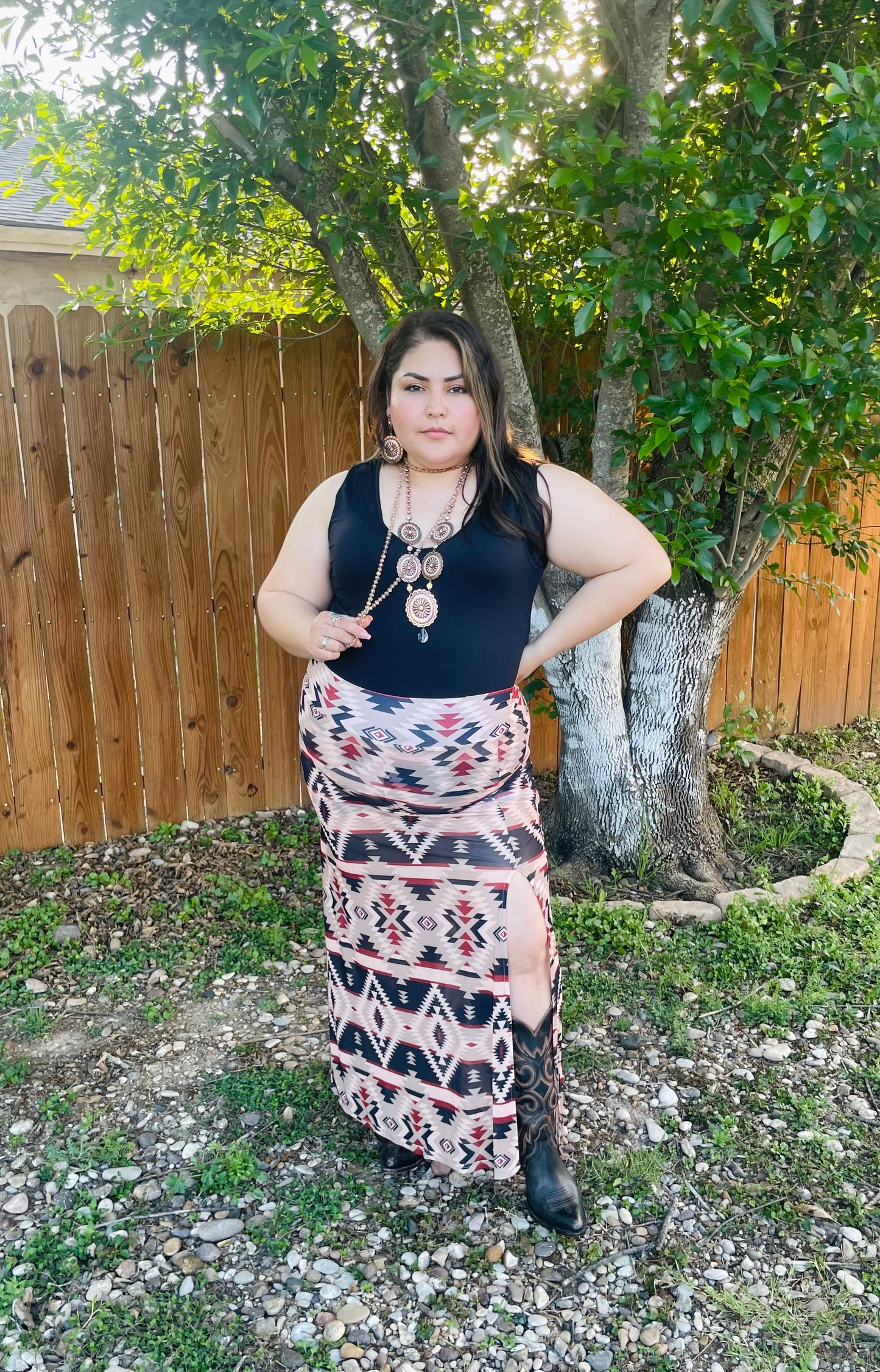SANTA FE SLIT SKIRT