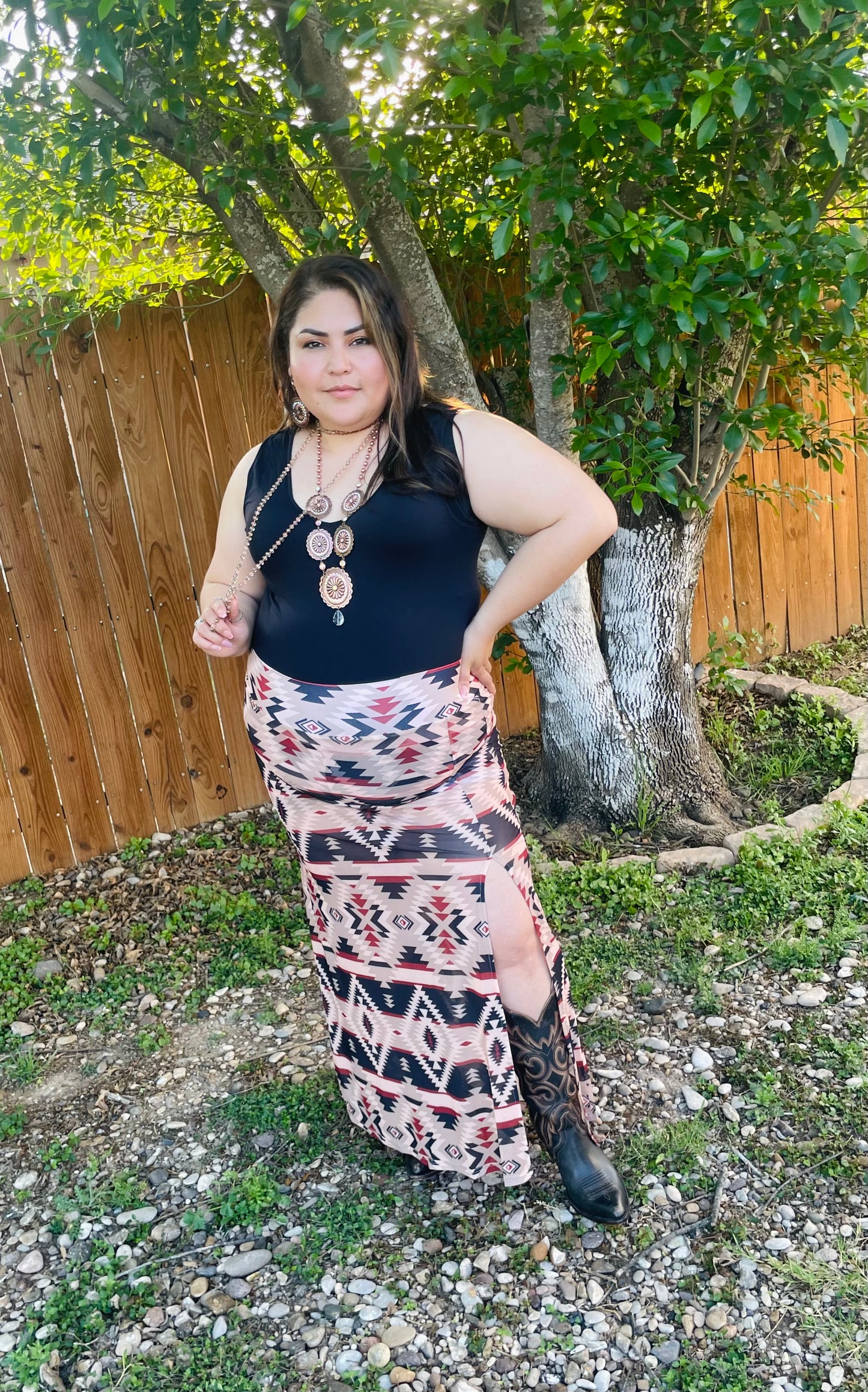 SANTA FE SLIT SKIRT