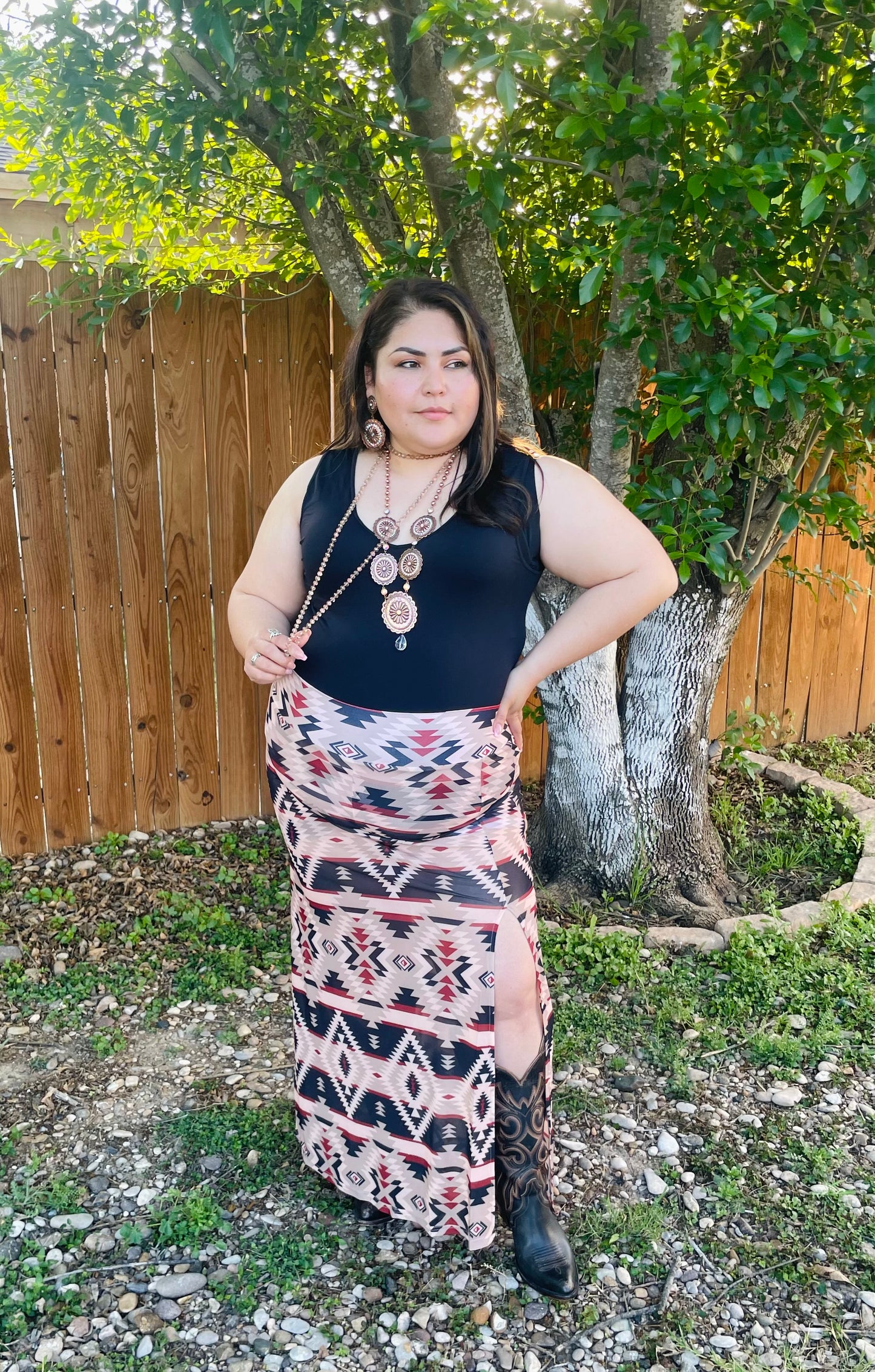 SANTA FE SLIT SKIRT