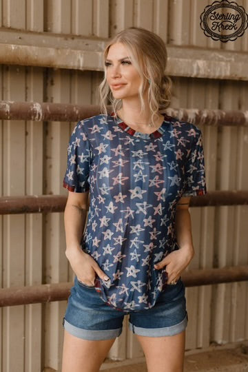 STAR & STRIPES REVERSIBLE TOP