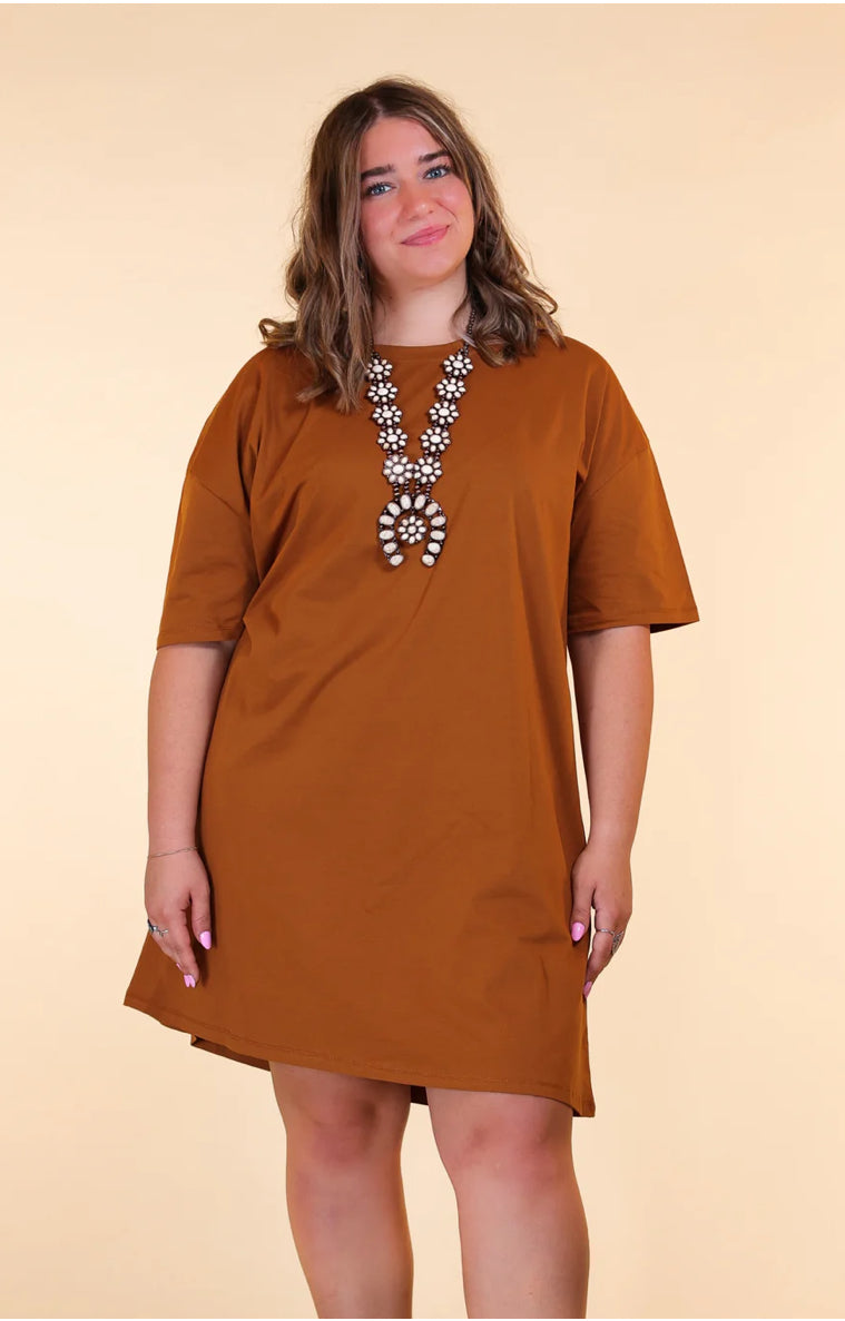 RUST TSHIRT DRESS