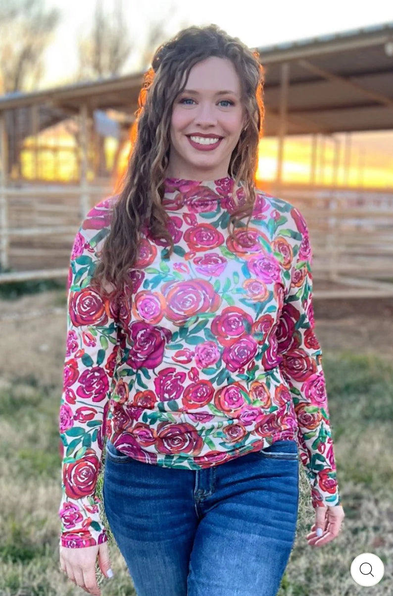 THRIVE AND FLOURISH MESH TOP
