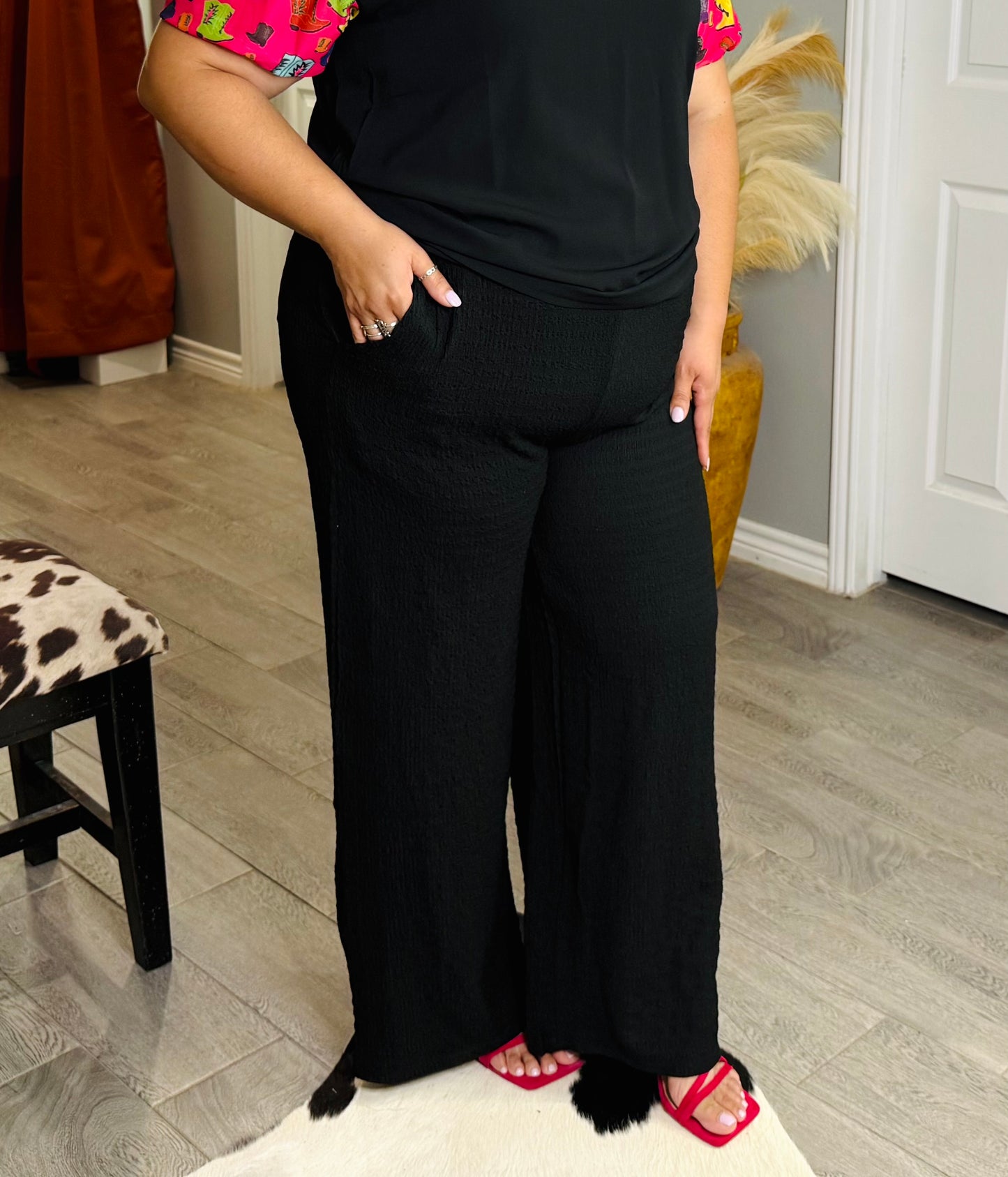 OH MY DARLING PANTS- Black