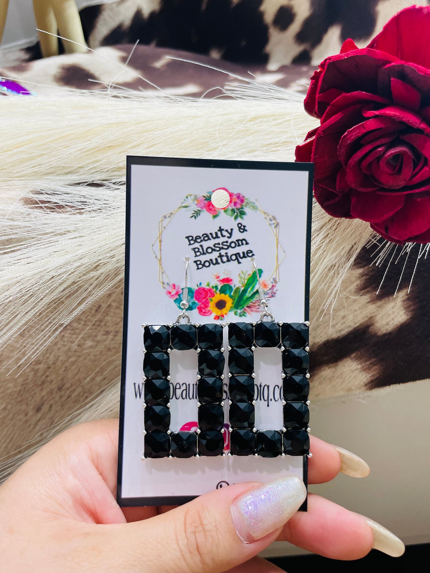 MY TIME TO SHINE RECTANGLE EARRINGS