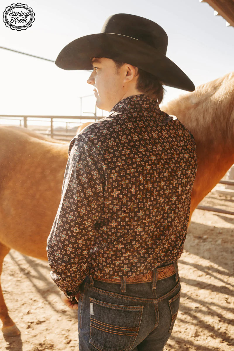 RED CLOUD BUTTON UP