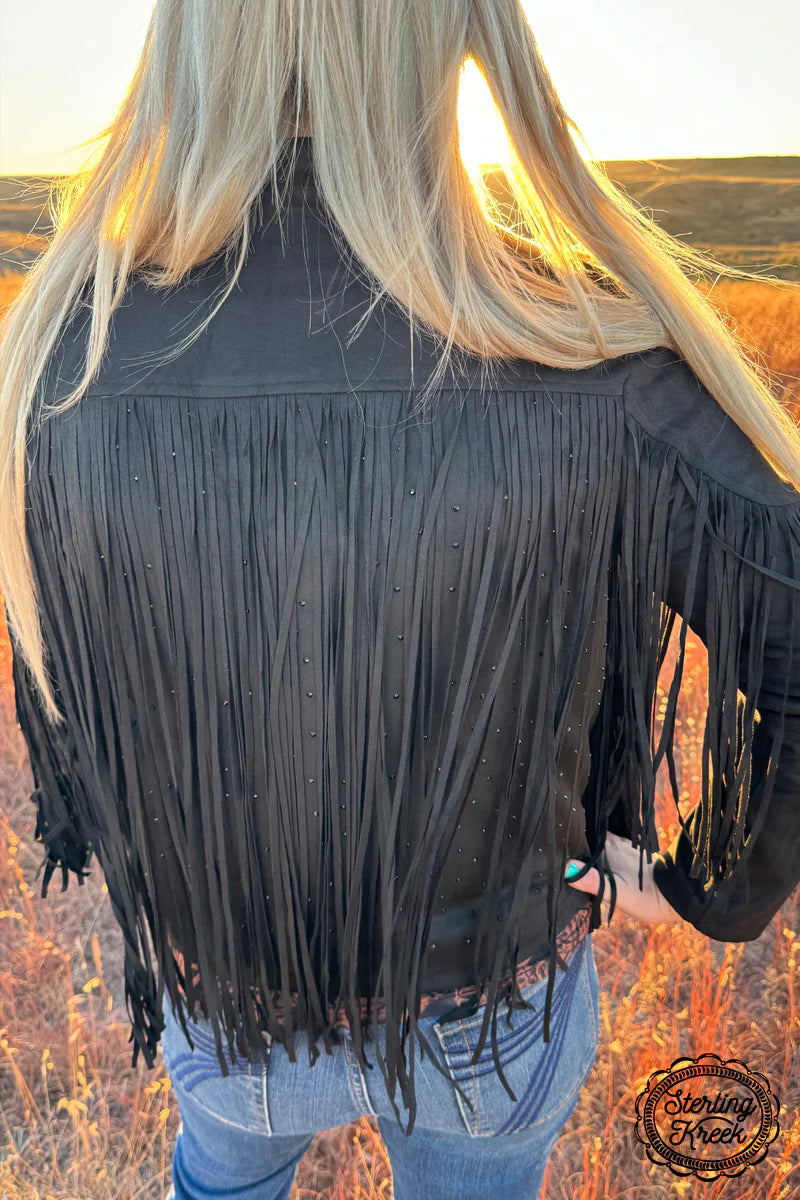 SHIMMER AND SHINE JACKET BLACK