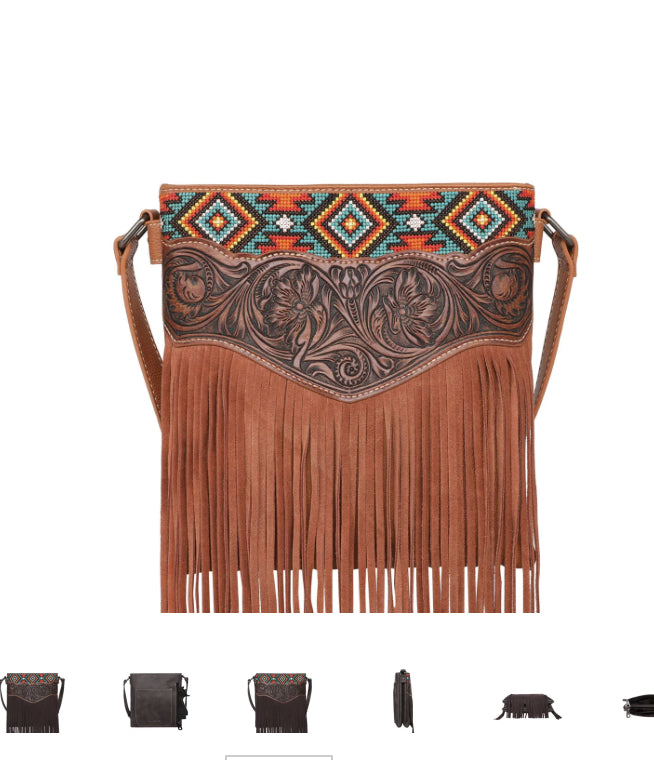 BROWN- Montana West Tooled Concealed Carry Crossbody