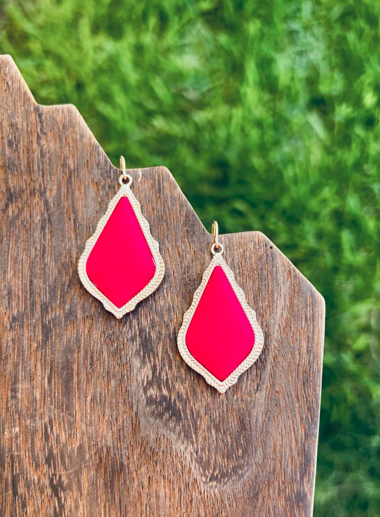 KSI Fuchsia Matte Earrings