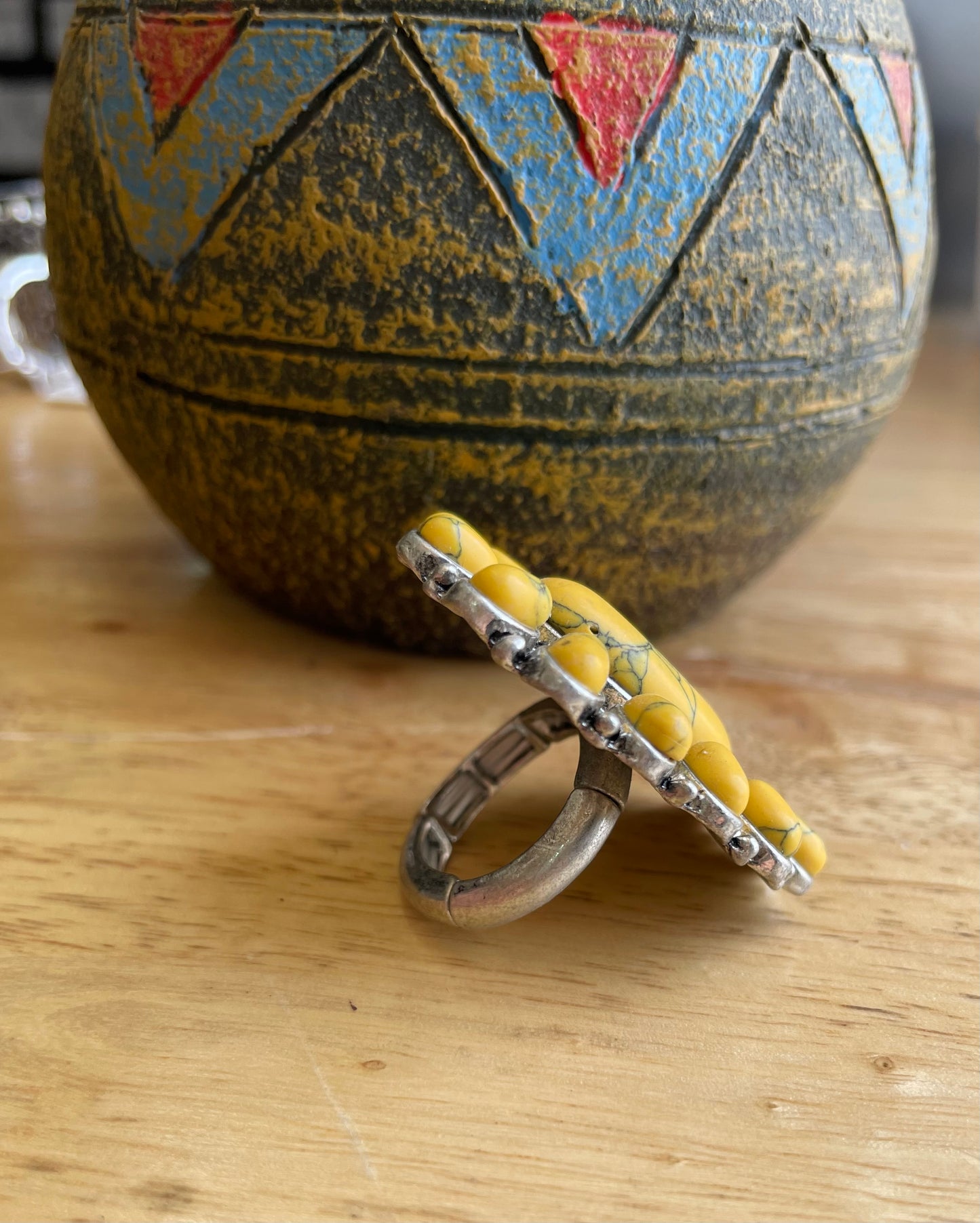 Yellow Marble Ring