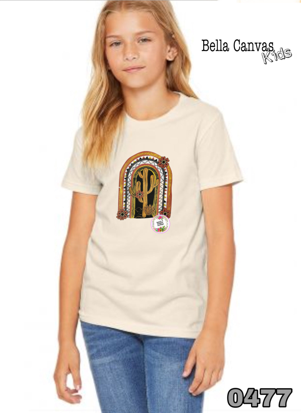 CACTUS RAINBOW (KIDS  TEE ) - 477