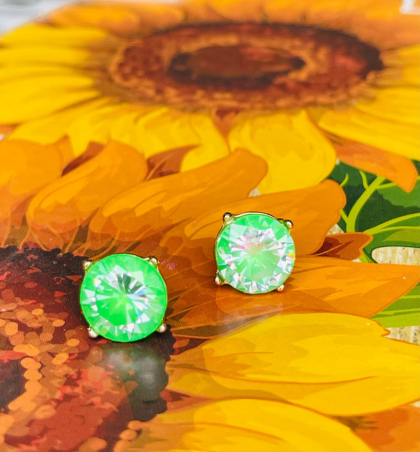 Round CZ Stone Earring
