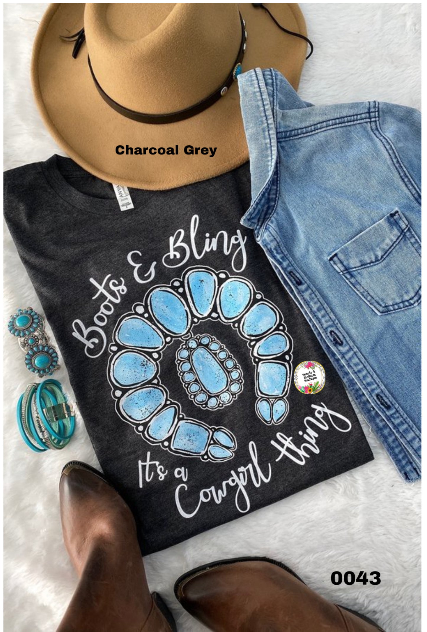 BOOTS AND BLING TSHIRT- 43