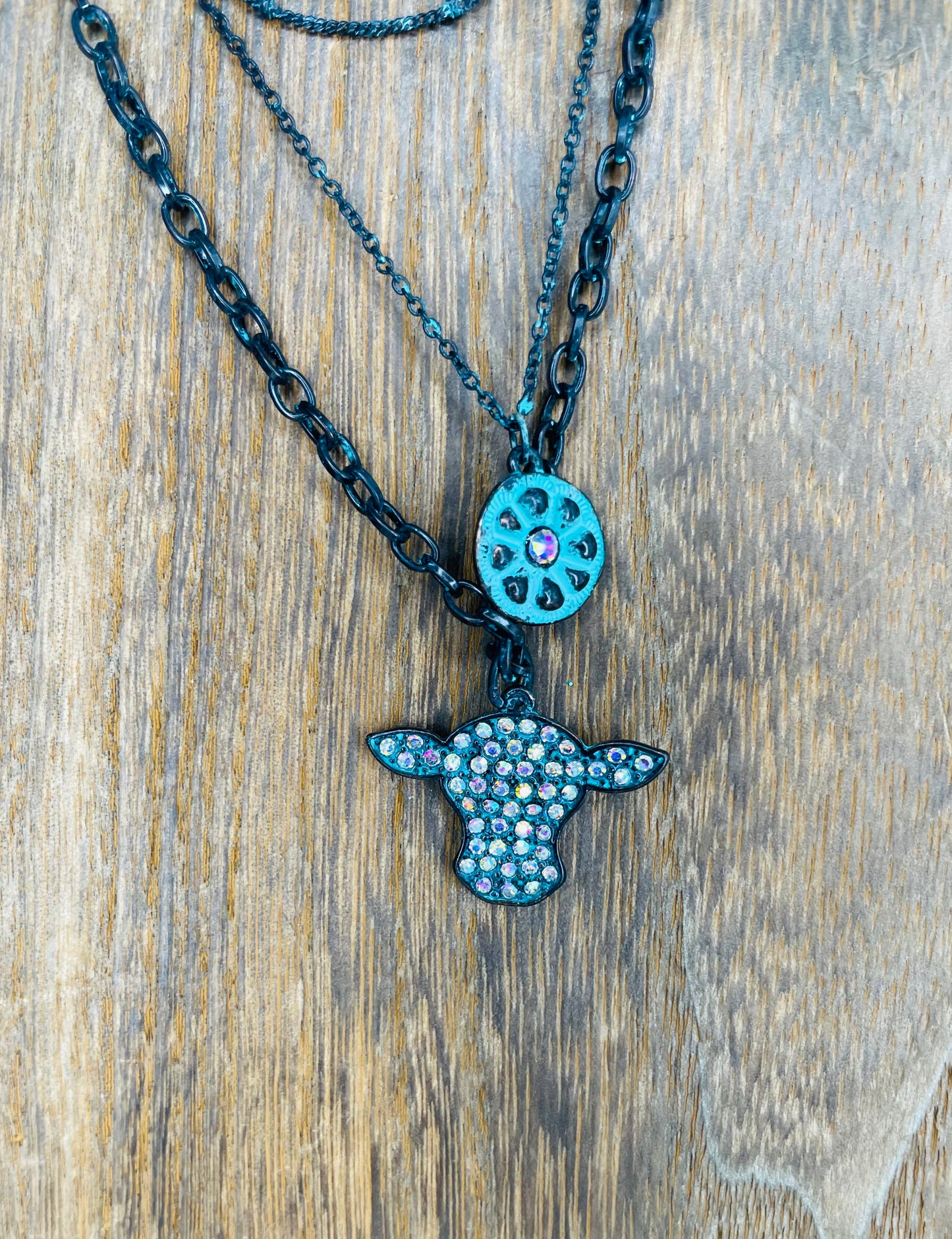 MI VAQUITA NECKLACE SET- PATINA