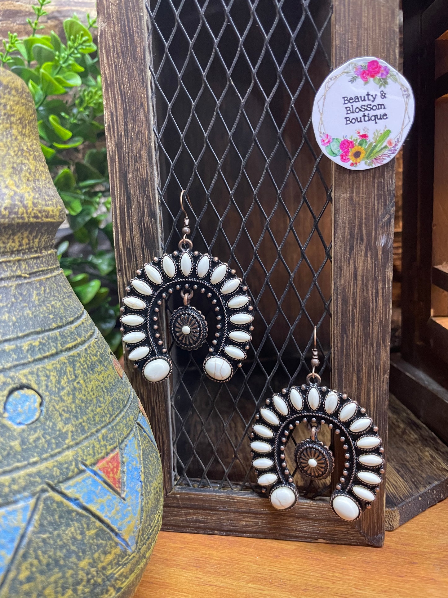 WHITE BAKERHILL EARRINGS