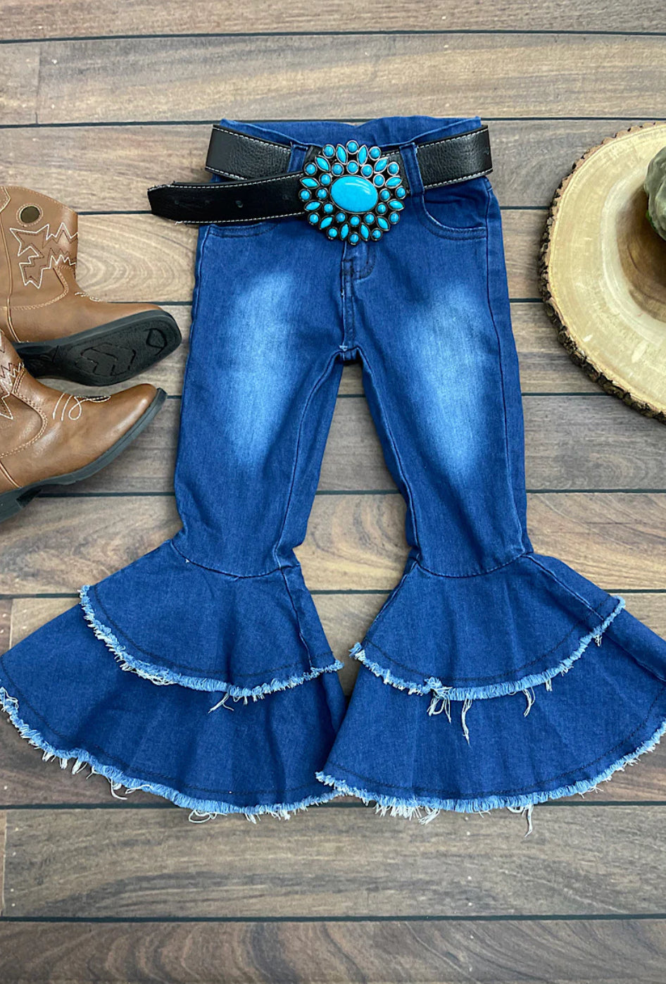 DENIM BELL BOTTOMS - GIRLS