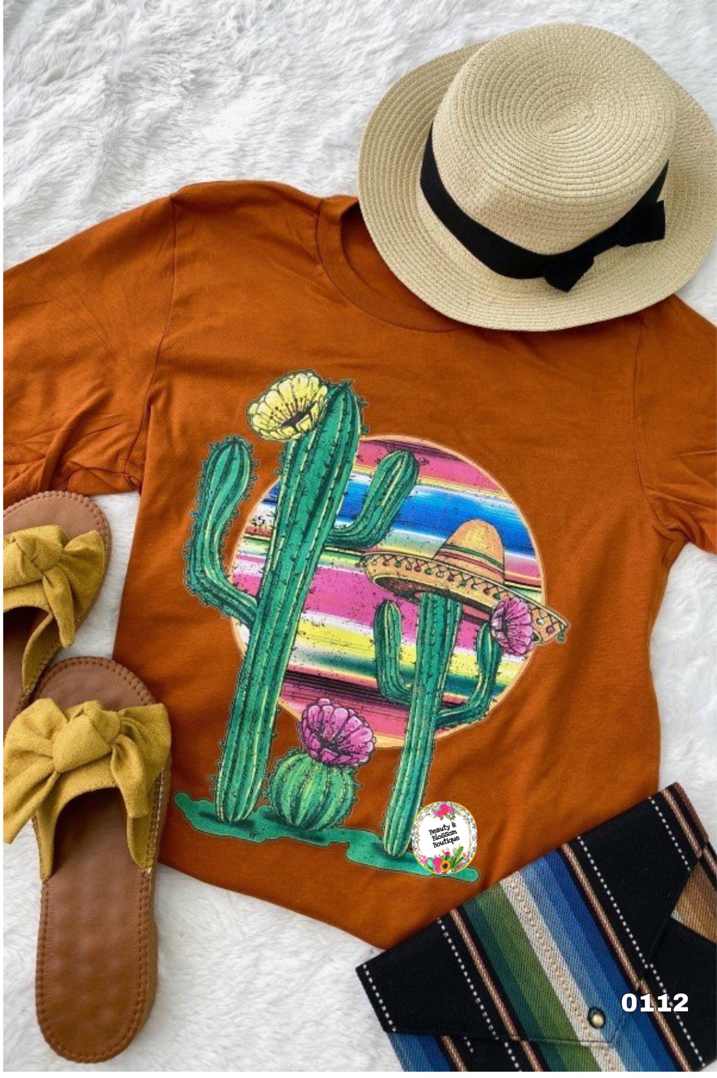 CACTUS SOMBRERO / SERAPE TSHIRT- 112