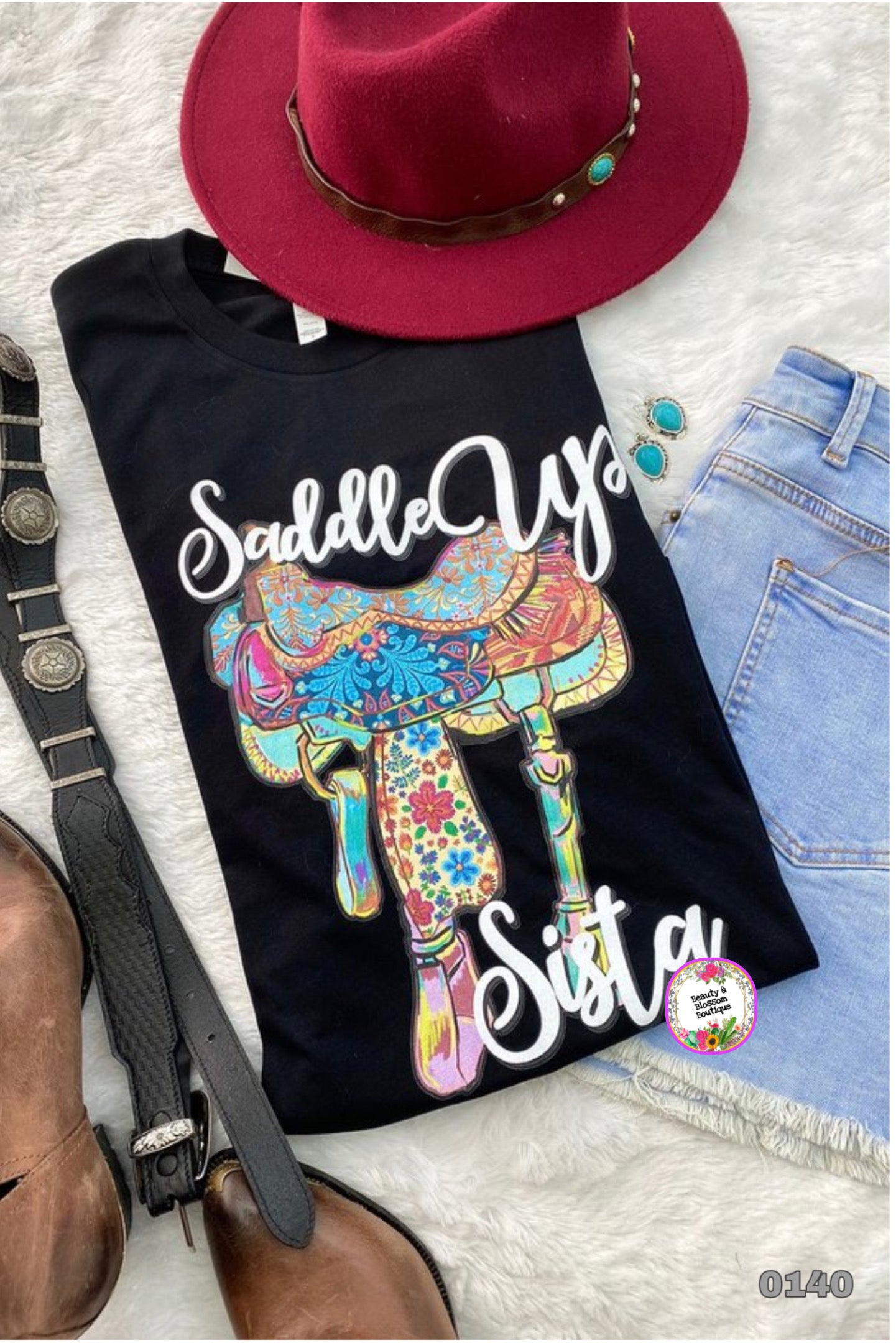 SADDLE UP SISTA TSHIRT- 140