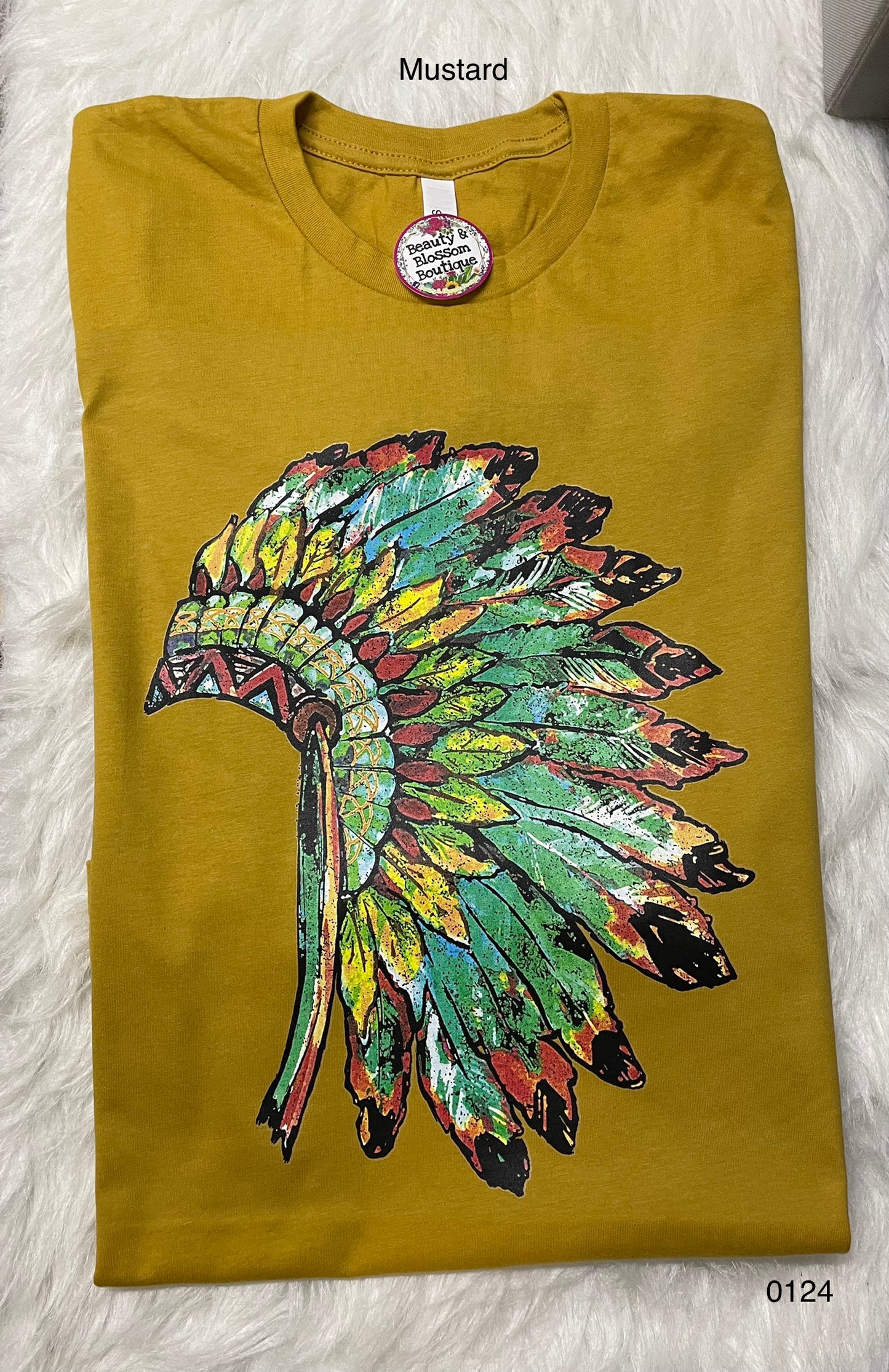 INDIAN HEADDRESS TSHIRT- 124
