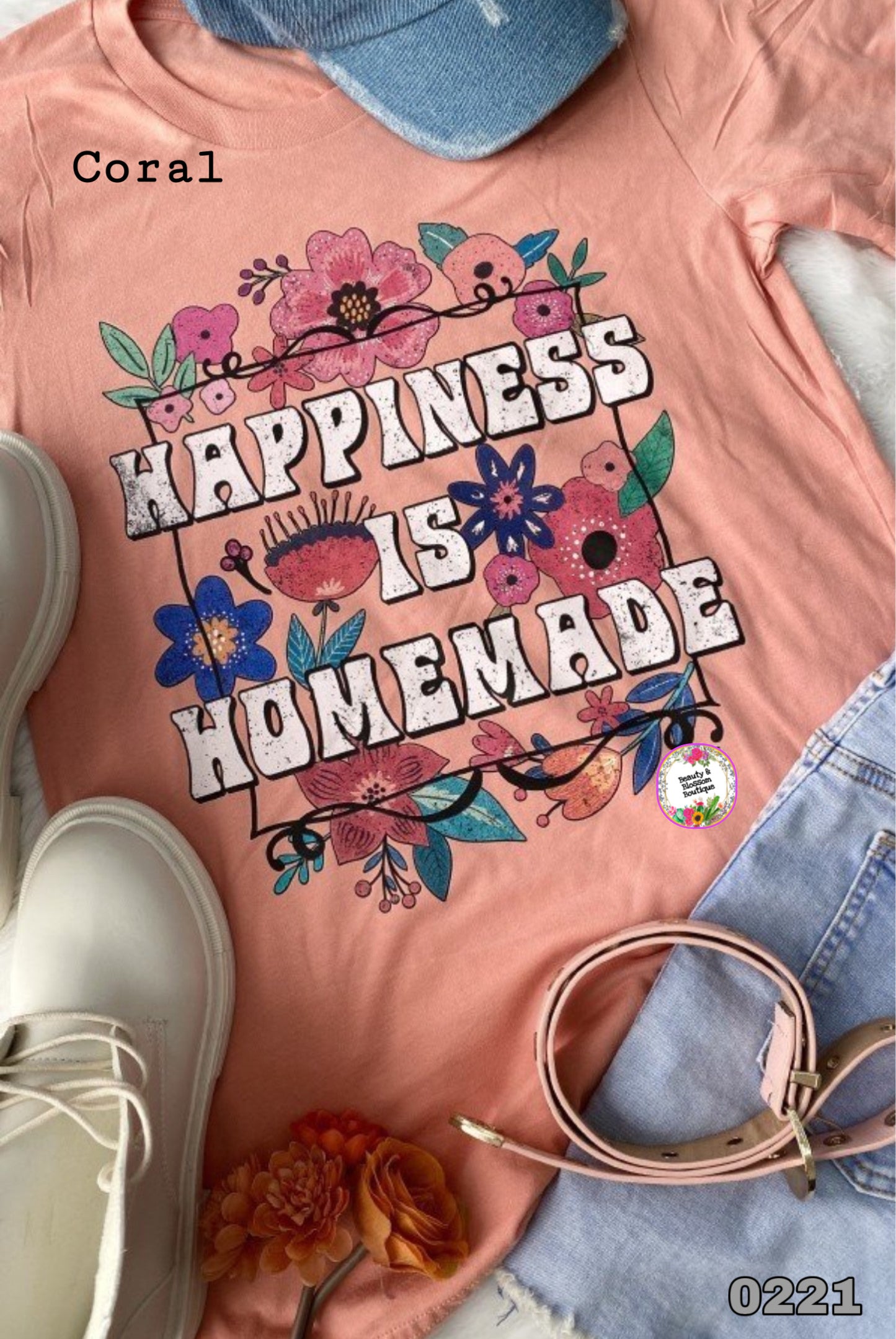 HAPPINESS IS HOMEMADE TEE - 221
