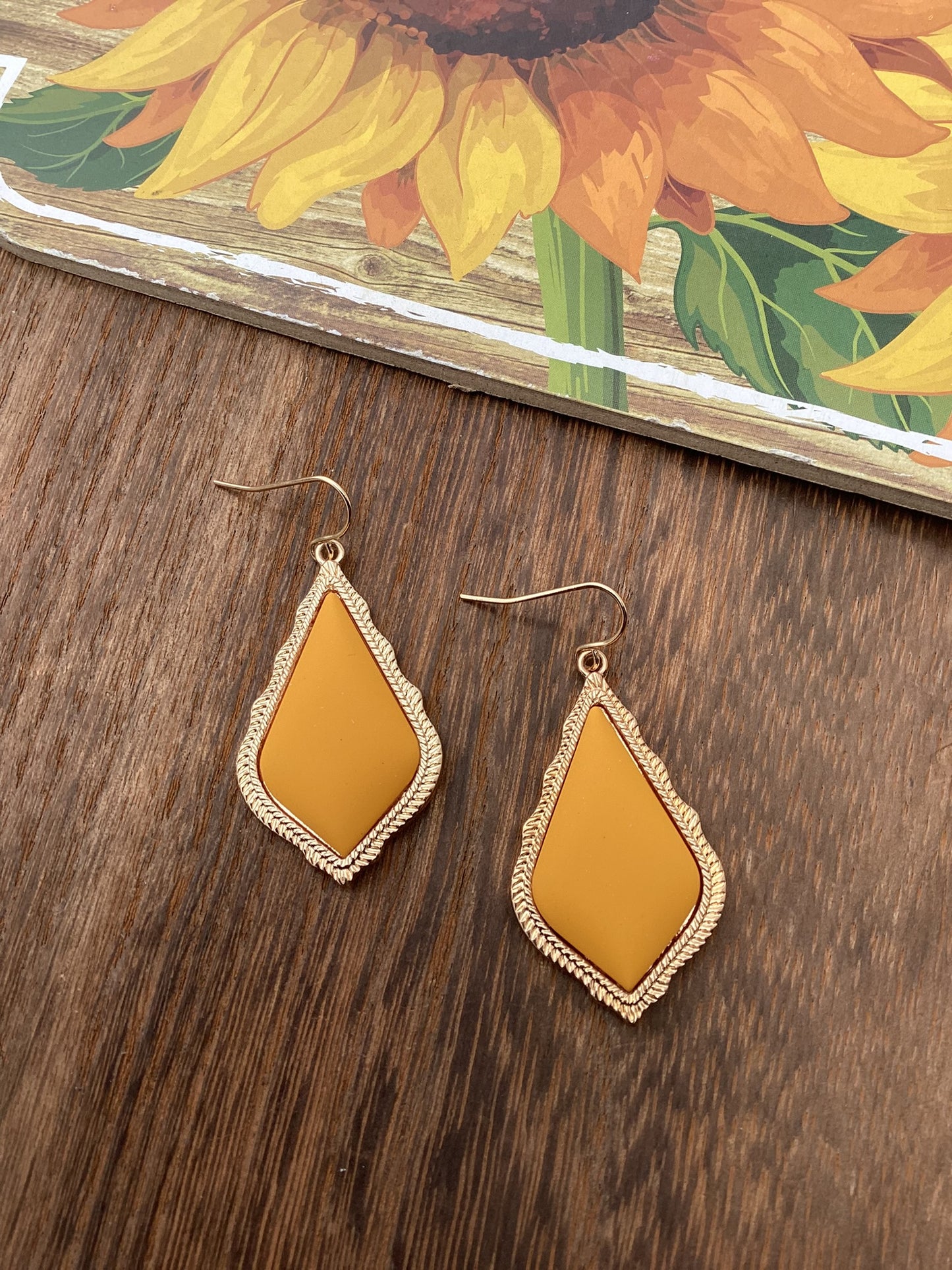KSI Mustard Matte Earrings