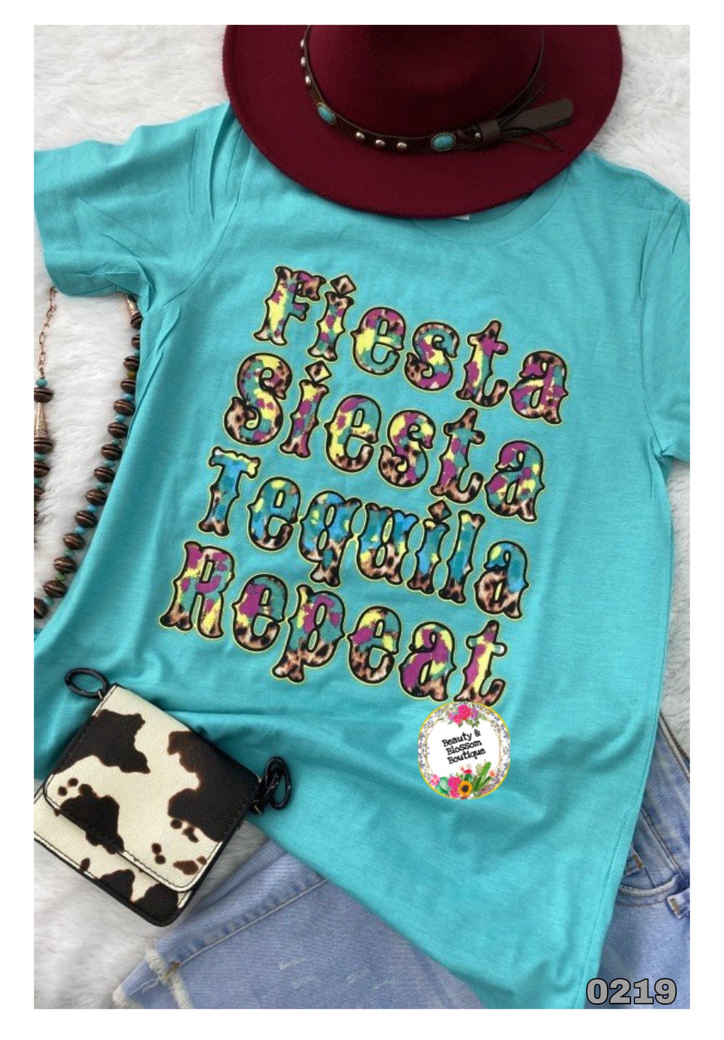 FIESTA SIESTA TEQUILA REPEAT TSHIRT- 219