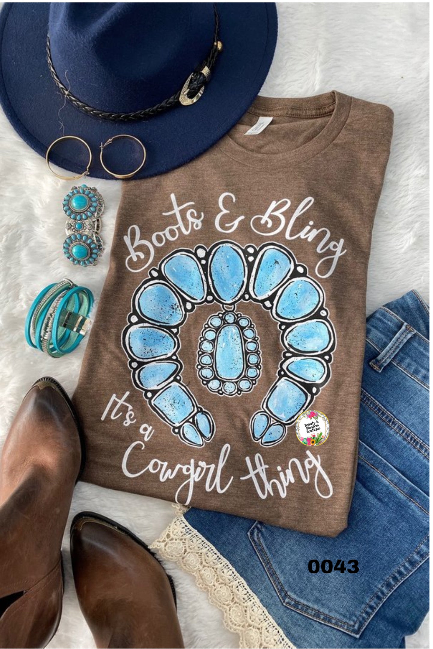 BOOTS AND BLING TSHIRT- 43