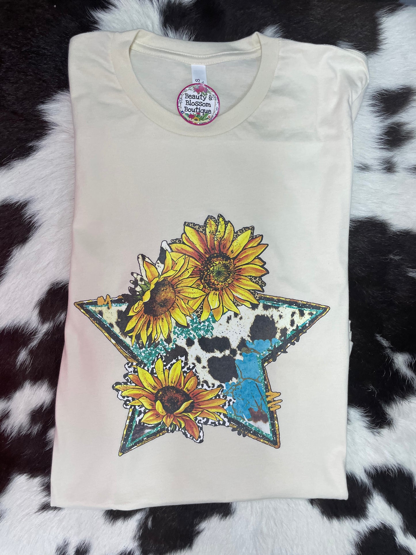 COWHIDE STAR TEE - 197