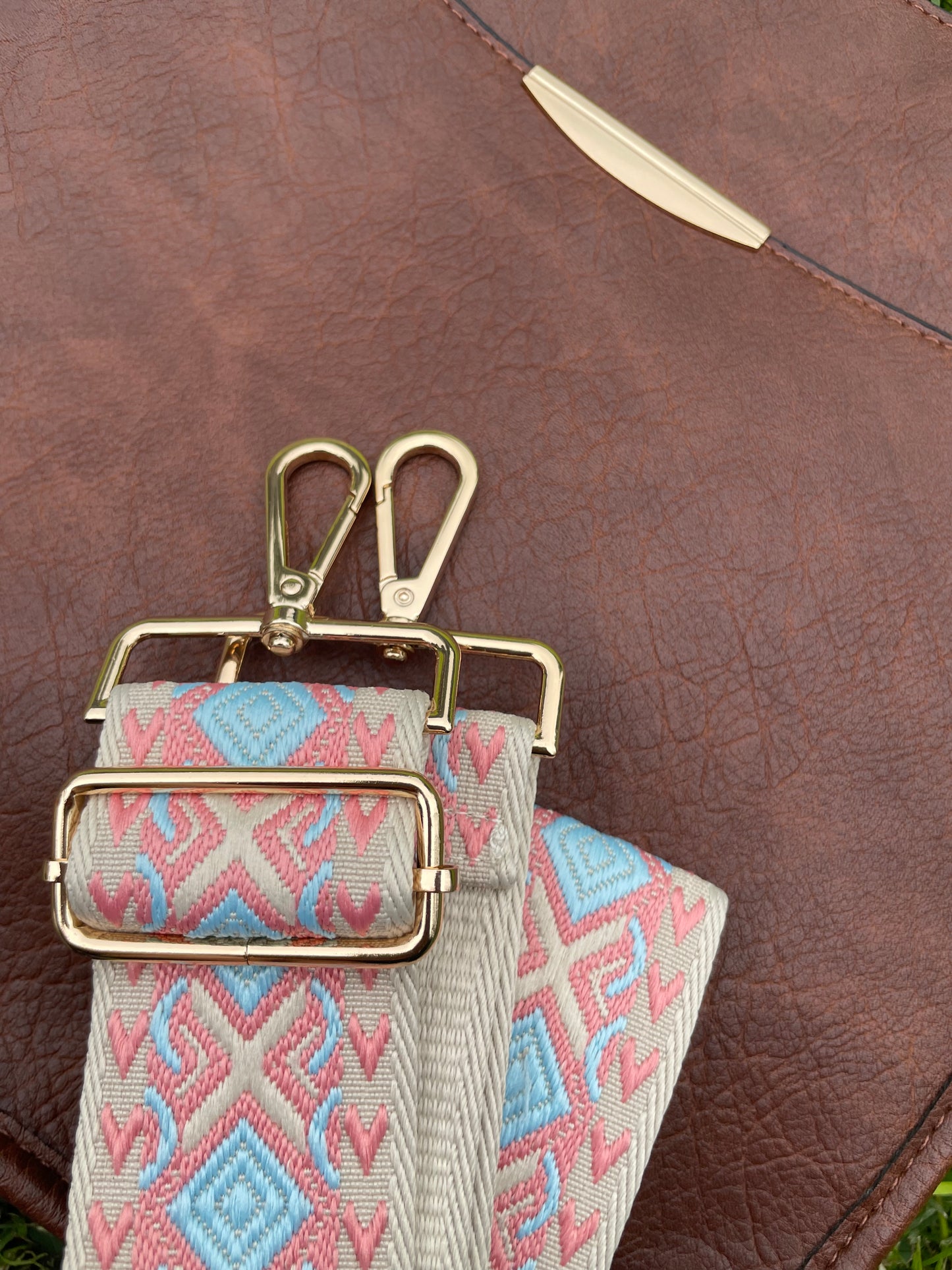 EMBROIDERY BAG STRAP -PASTEL