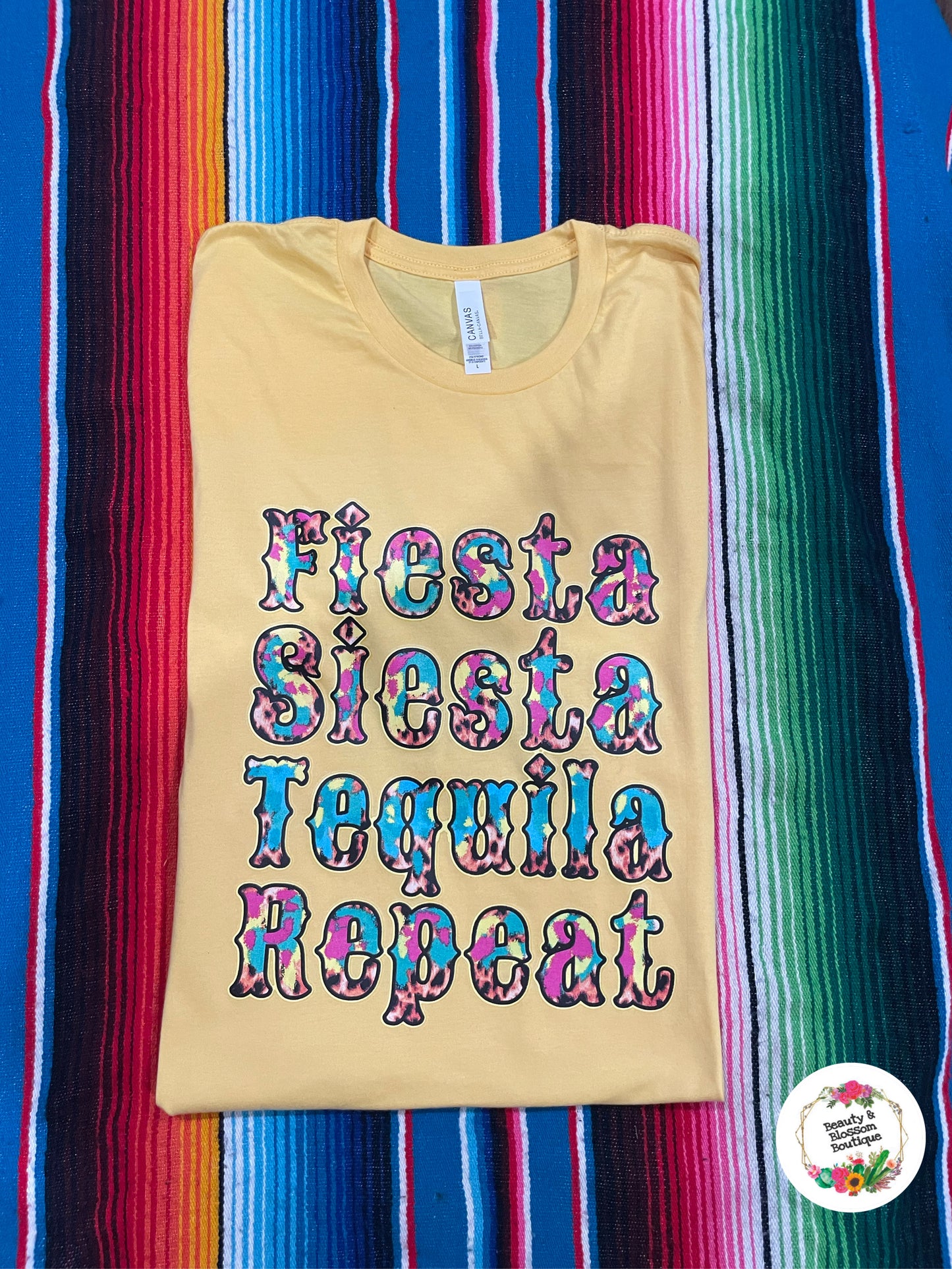 FIESTA SIESTA TEQUILA REPEAT TSHIRT- 219