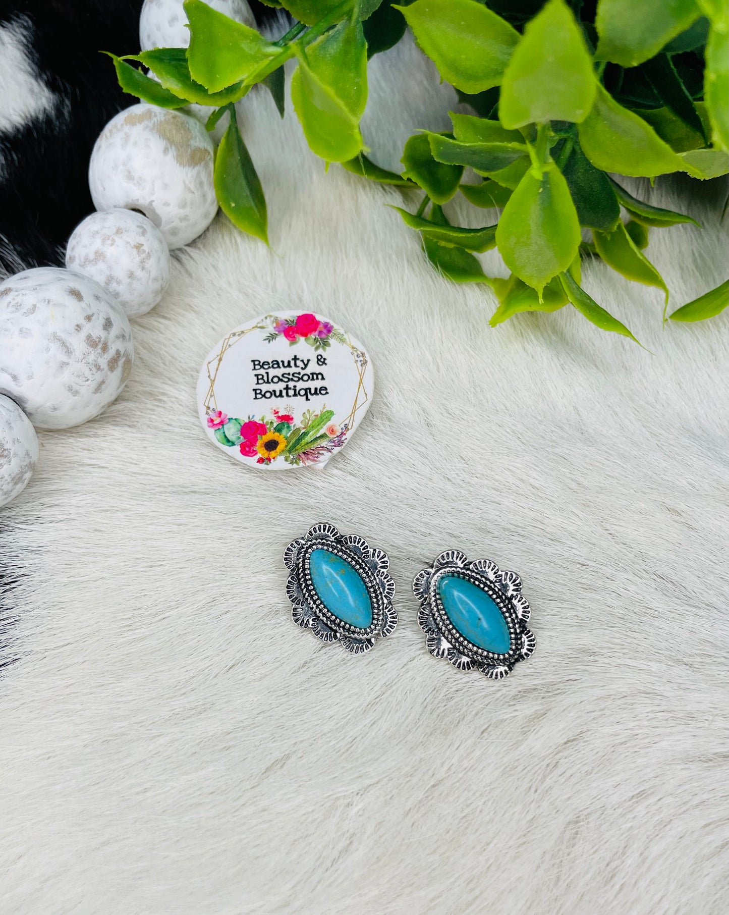 JOSEPHINE TURQUOISE STUD EARRINGS