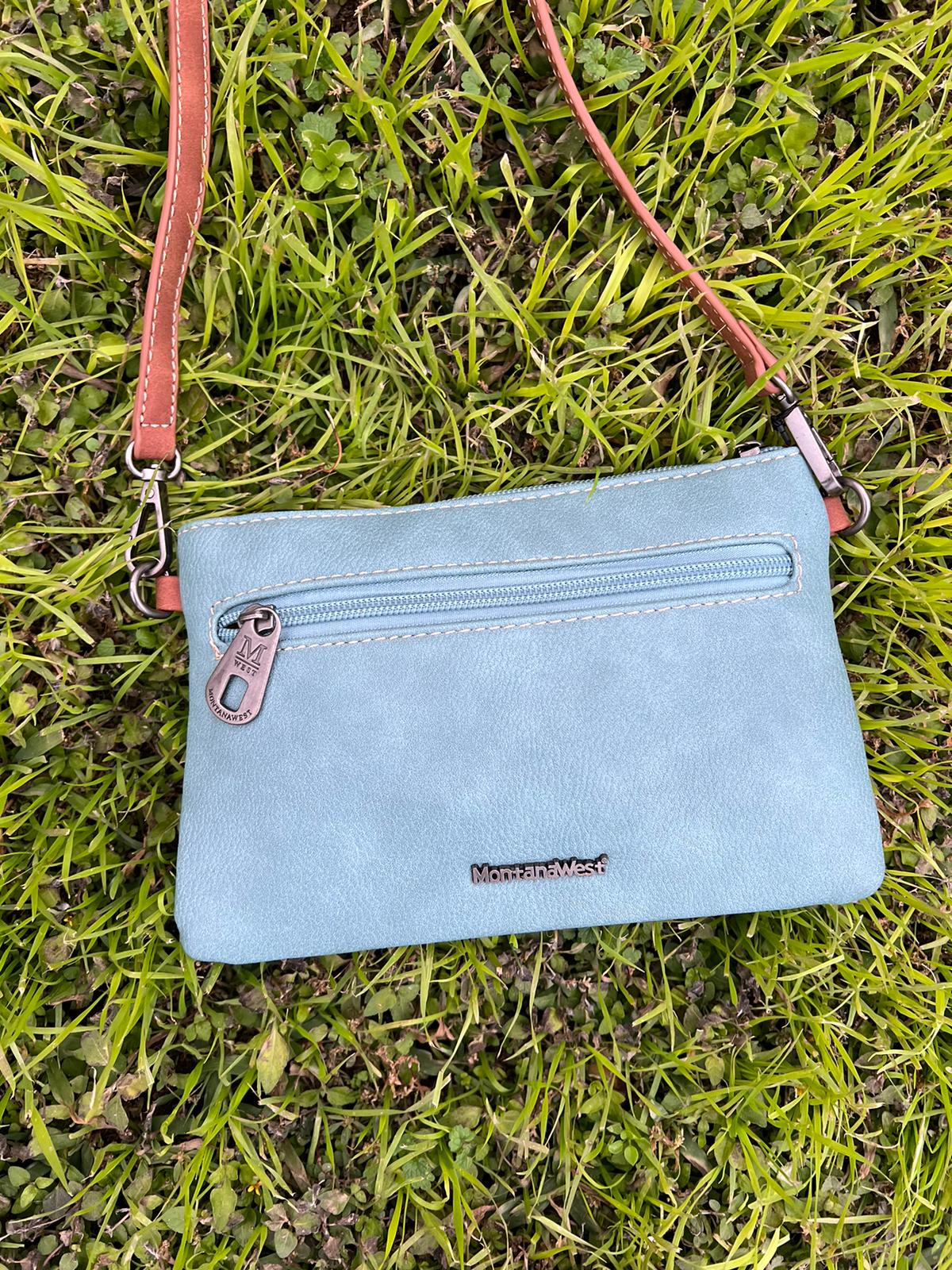 Montana West Aztec Tooled Clutch/Crossbody