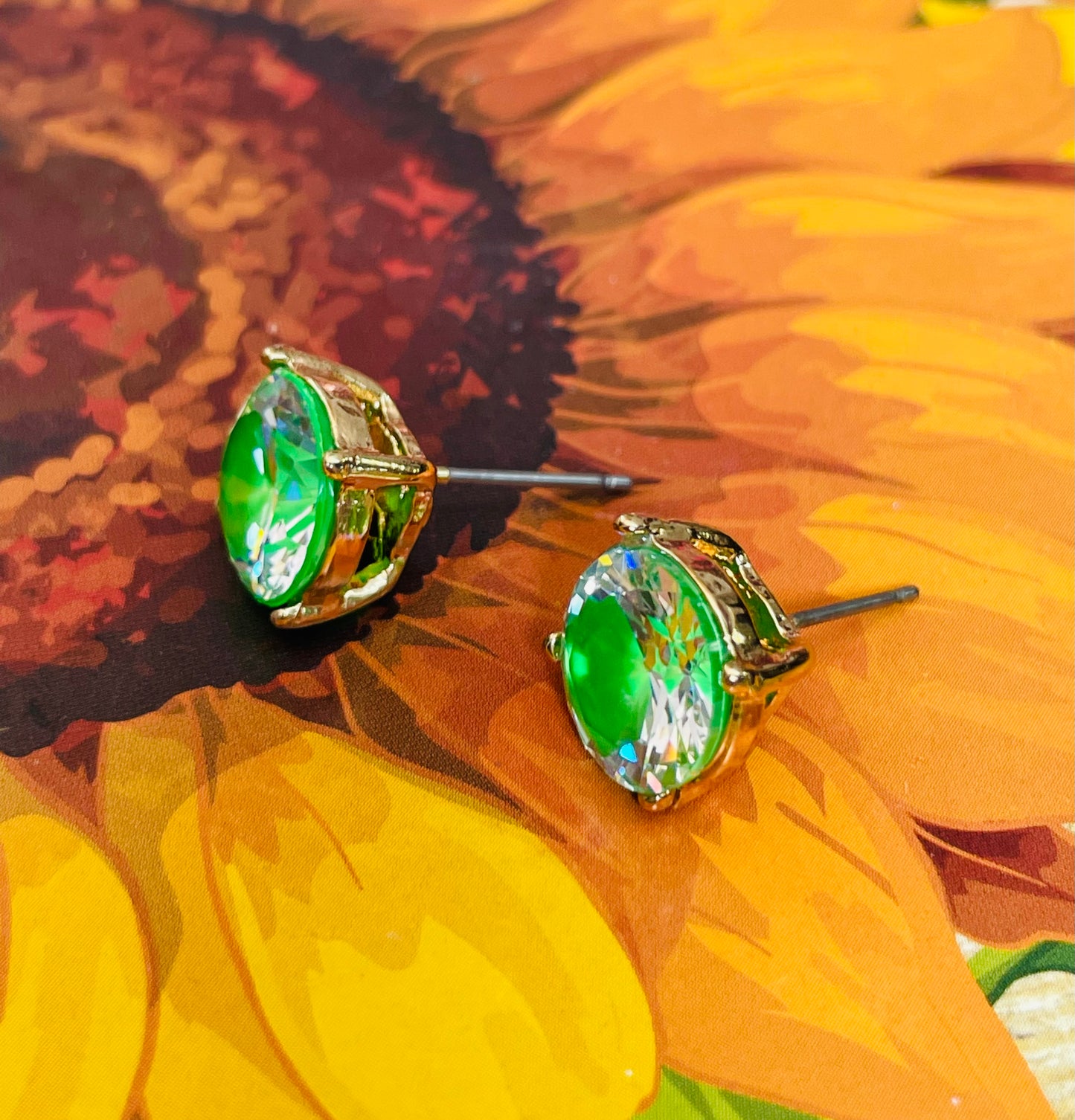 Round CZ Stone Earring