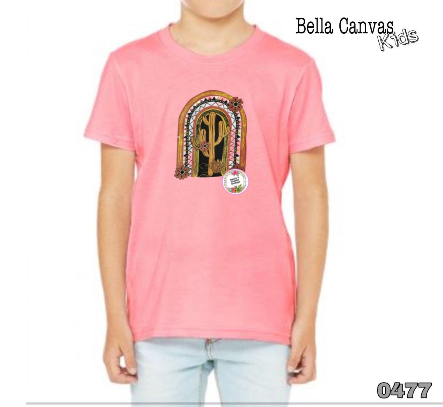 CACTUS RAINBOW (KIDS  TEE ) - 477