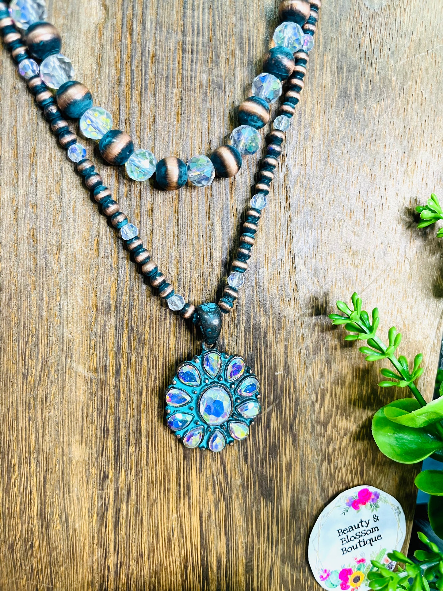 NAVAJO SKY NECKLACE SET - PATINA