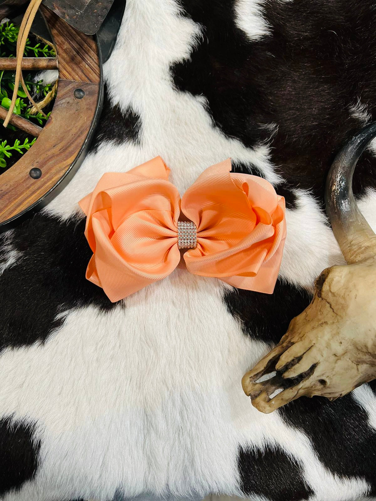PEACH GIRLS BOW