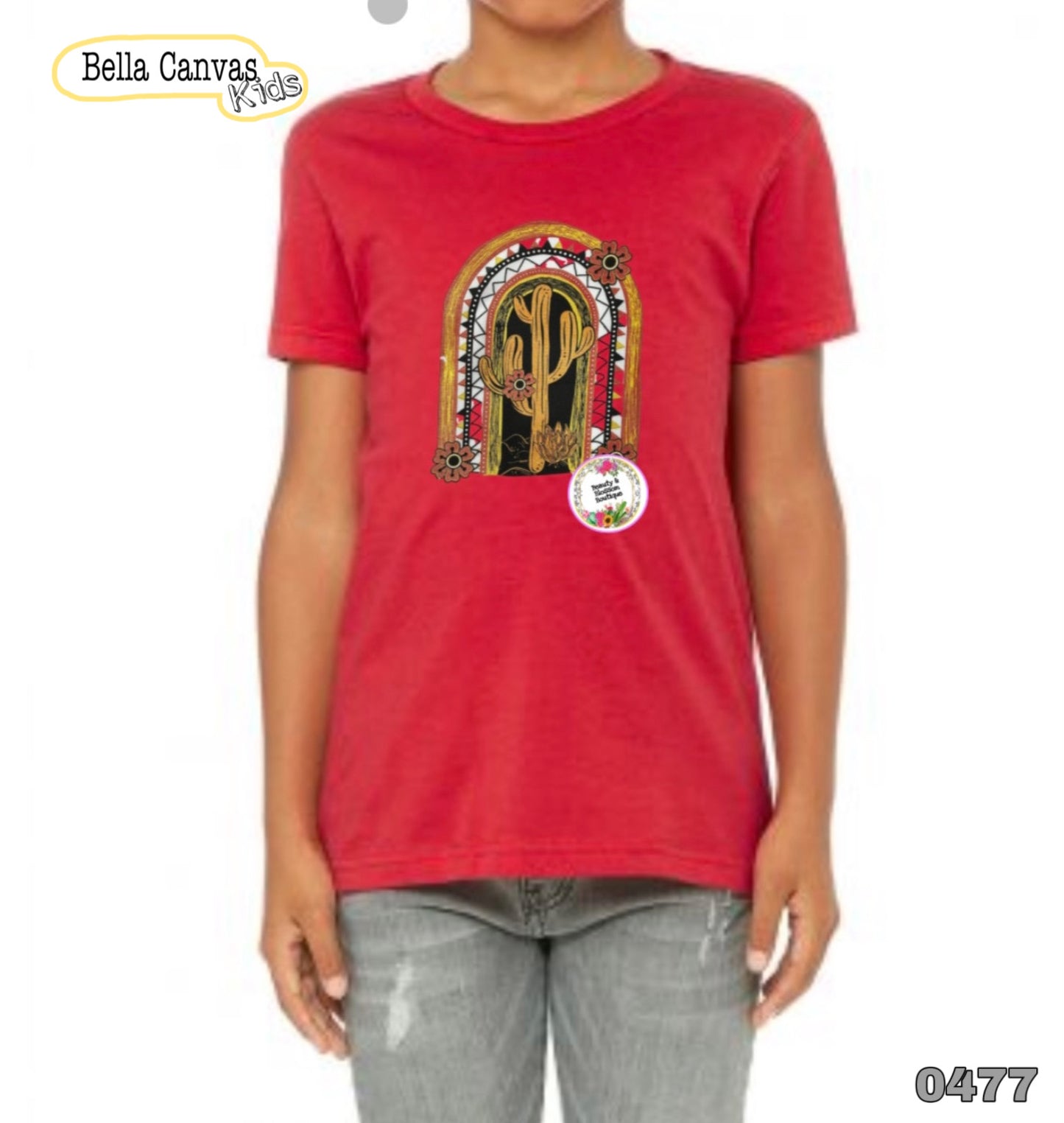 CACTUS RAINBOW (KIDS  TEE ) - 477