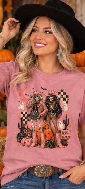 Boo Darlin’ Cowgirls Graphic Tee - Design 169