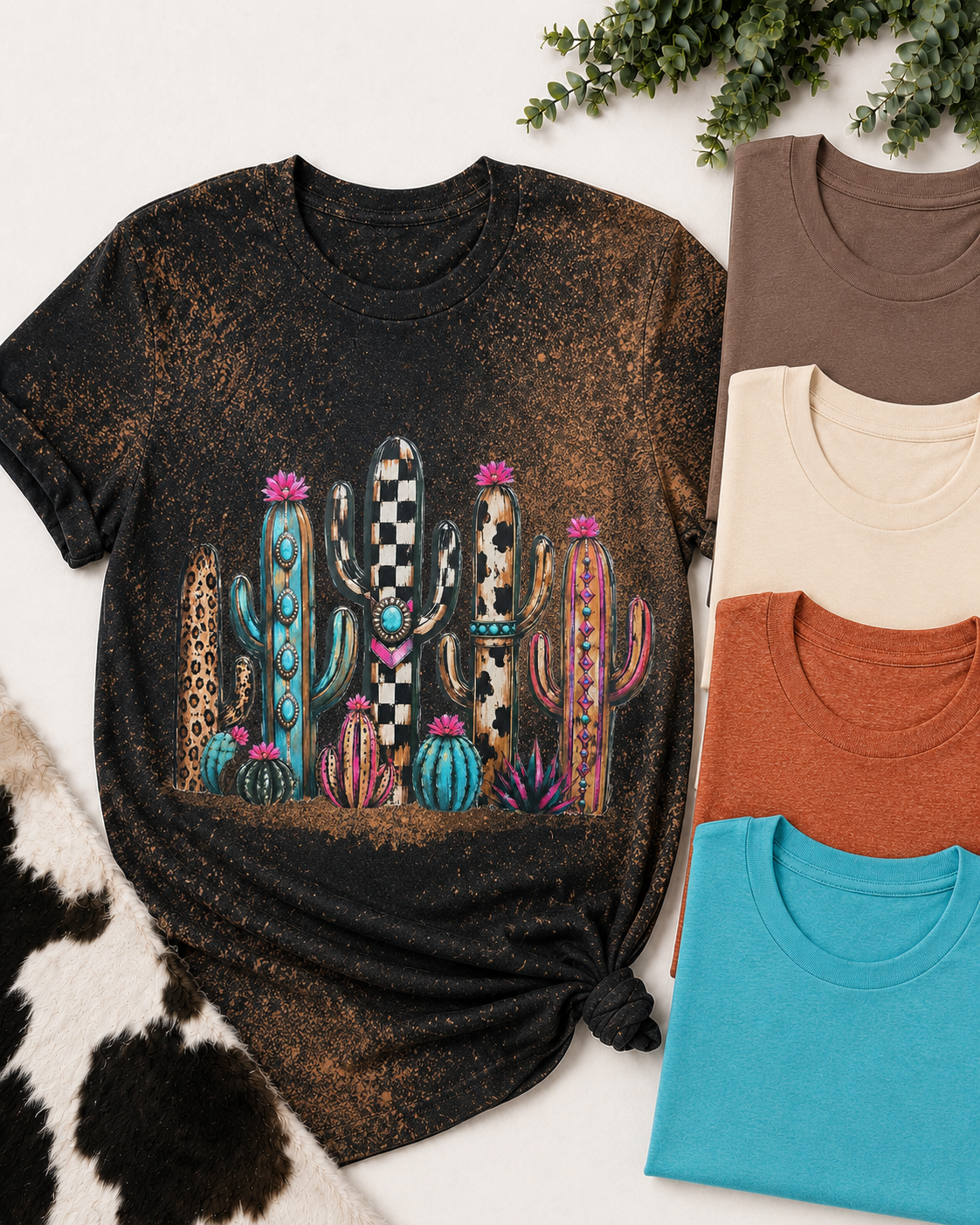 Desert Jewels Cactus Graphic Tee –