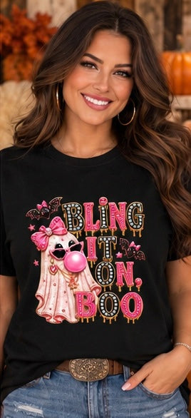 Bling It On, Boo Graphic Tee - Design 168