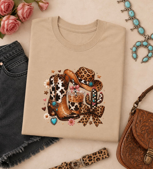Cowgirl Essentials Graphic Tee - Design 163