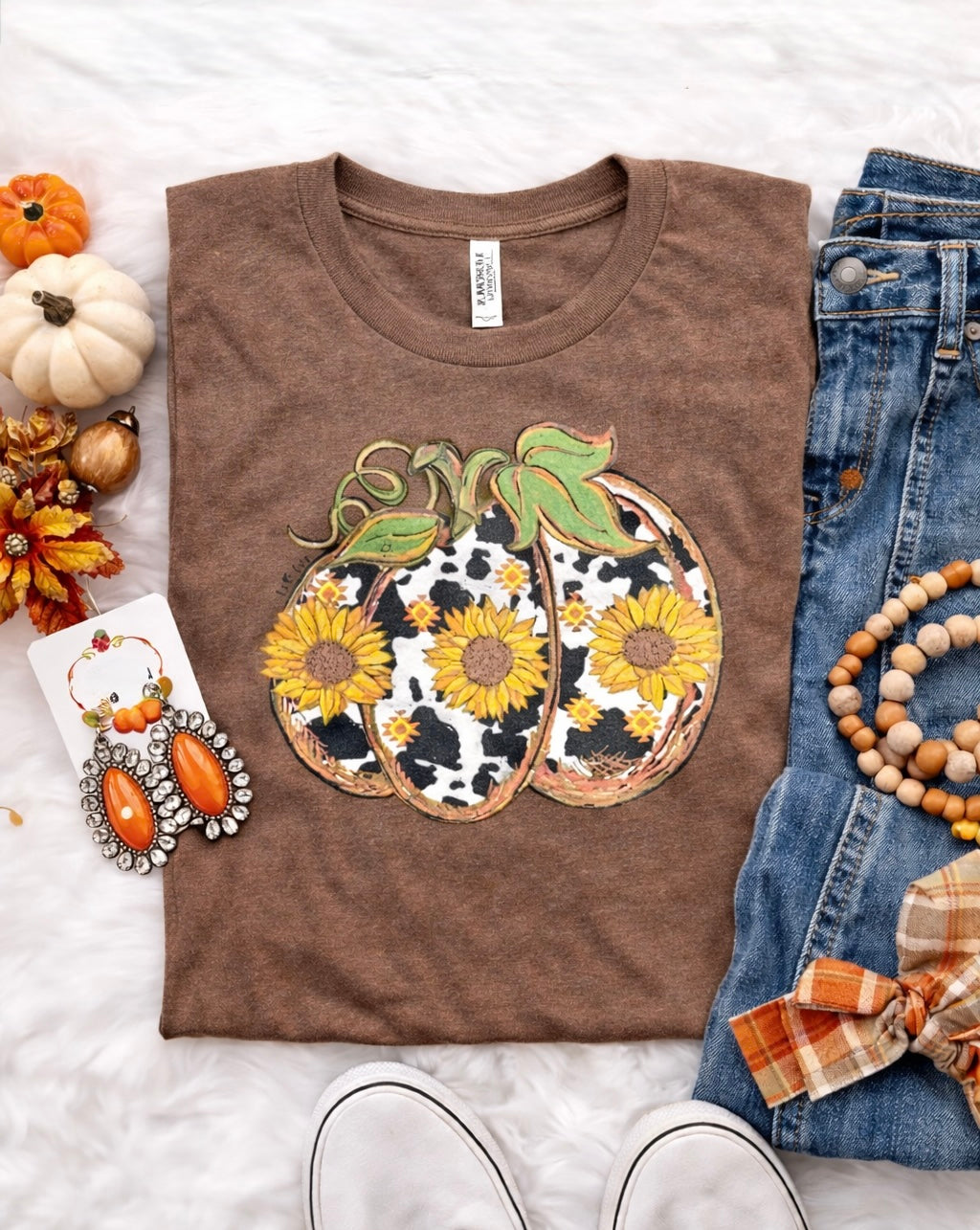 COWHIDE PUMPKIN TEE- 89