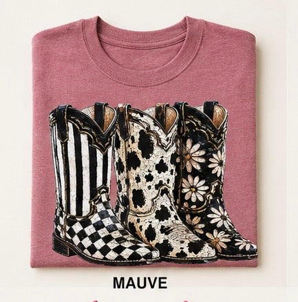 Three of a kind western boot Graphic Tee – Design 136